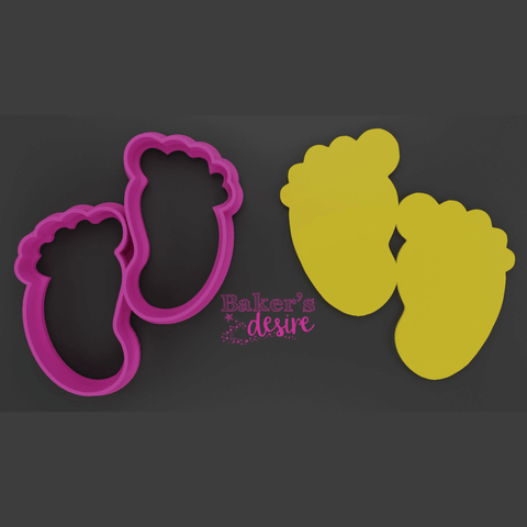 Baby Feet cookie cutter - Baker's Desire - Cookie cutters, stamps and textures