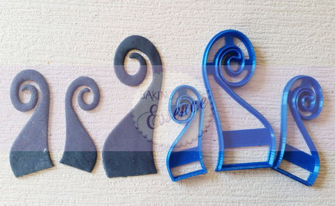 Swirls Cutter Set - Baker's Desire - Custom cutters made for you!