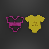 Custom Babygrow/ baby vest cookie Cutter - Baker's Desire - Cookie cutters, stamps and textures