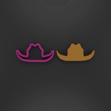 Cowboy Hat cookie cutter - Baker's Desire - Cookie cutters, stamps and textures