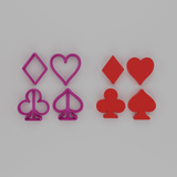 Playing cards shapes cookie cutter - Baker's Desire - Cookie cutters, stamps and textures